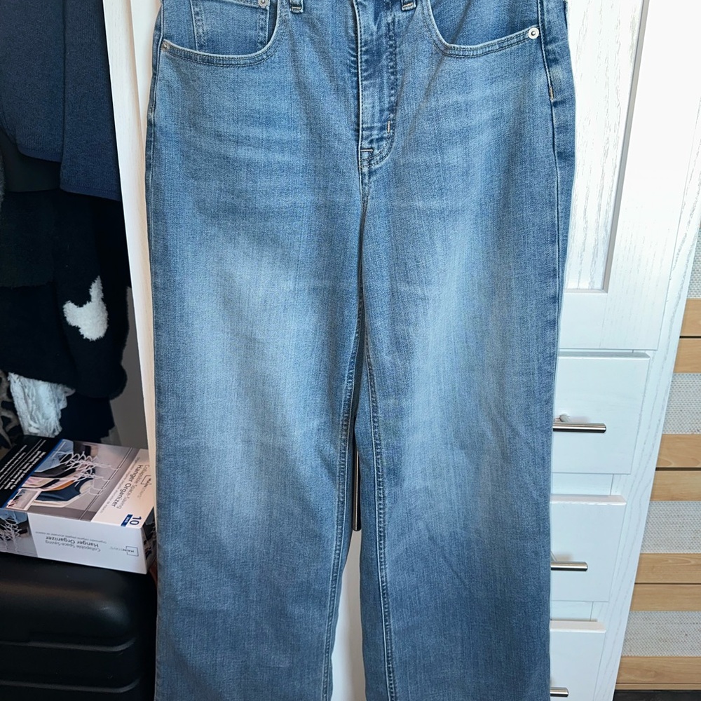 J. Crew Women’s Wide-Leg Jeans in Light Blue Wash
